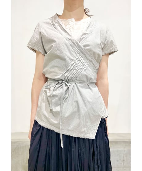 Lady'sコットンカシュクールシャツ(ローズ・グレー)/HannohWessel/38