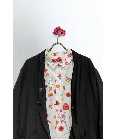 Men'sリネンジャケット/HannohWessel/Black