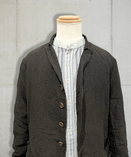 Men'sリネンジャケット/HannohWessel/Black
