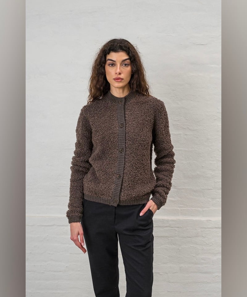 MJ.Watson/カシミヤ混テディニット・カーディガン/モカブラウン | ETTA