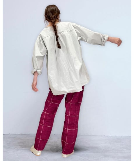 【残り僅か】Aequamente/コットントップス/オイスターグレー