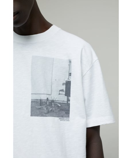 【残り僅か】CLOSED Men's/ﾌﾛﾝﾄﾌﾟﾘﾝﾄT-ｼｬﾂ/White