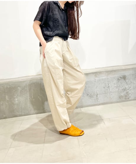NY Mane/刺繡入りリバーキャンプシャツ/Black