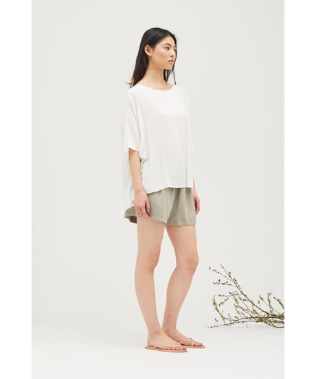 Solid over sizeトップス/Relax/Off white