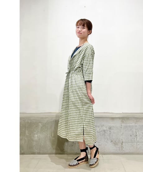 Mamab./ギンガムドレス/コットンナイロン/アロエ