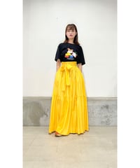 ハイウエストロングスカート／イエロー
