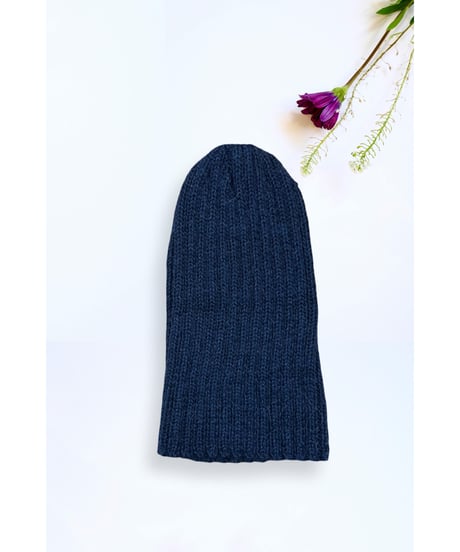 VONSONO/ｱﾙﾊﾟｶ&ｵｰｶﾞﾆｯｸｳｰﾙ・Beanie/Navy