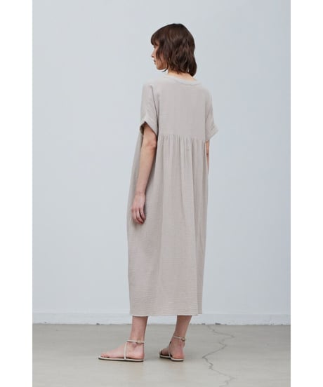【残り僅か】Cotton Gauze/Midi Dress/Haze