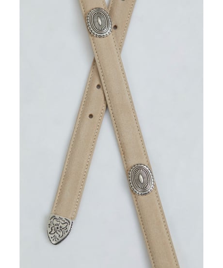 ［残り僅か］CLOSED Unisex ／ スエードコンチョベルト／Grain Beige