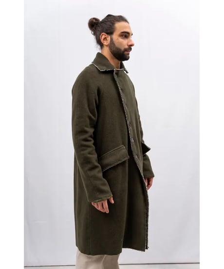 【残り僅か】Men's Hannoh wessel/ウール&カシミヤロングコート/Dark brown