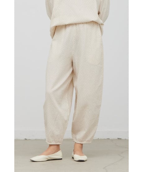 Dot Relaxed Pants/Cotton 100%/Ivory