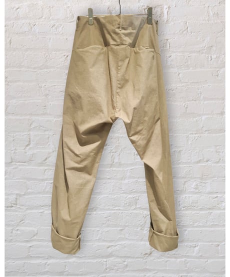 Men'sコットンストレッチパンツ/HannohWessel/ベージュ