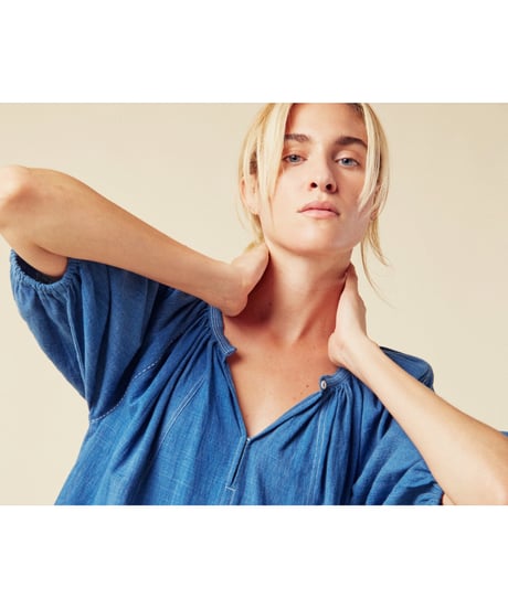 NY Mane/Kala cotton ミニドレス/Indigo