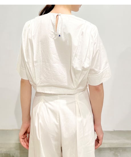 【残り僅か】Louisa Shoulder Pleated top/Ecru