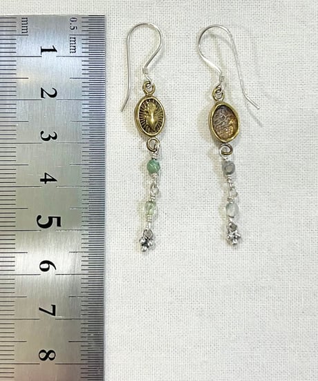 nina des criquets/Heart motif petite earrings/4sp-03