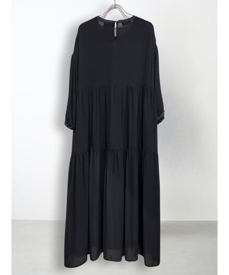 Aequamente/シルクストレッチドレス/Black