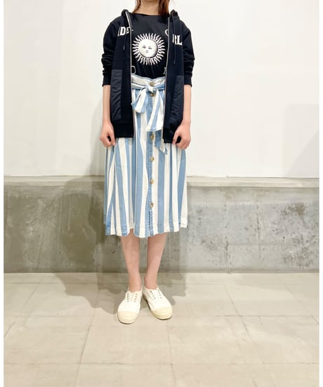 Tee Library/フードジップスエットジャケット/ブラック