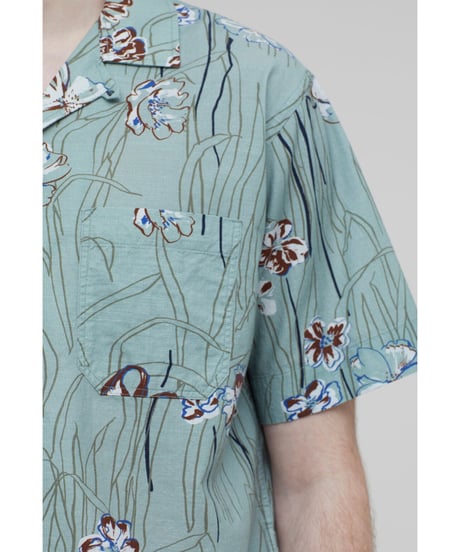 【残り僅か】CLOSED Men's/フラワープリントシャツ/Dried basil