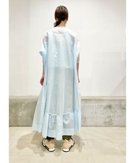 D-due/バイカラーワンピース/ブルー&ホワイト