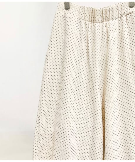 Dot Relaxed Pants/Cotton 100%/Ivory
