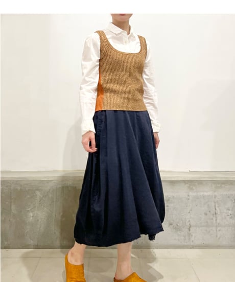 CLOSED/リネンニットタンクTOP/Brasil nut
