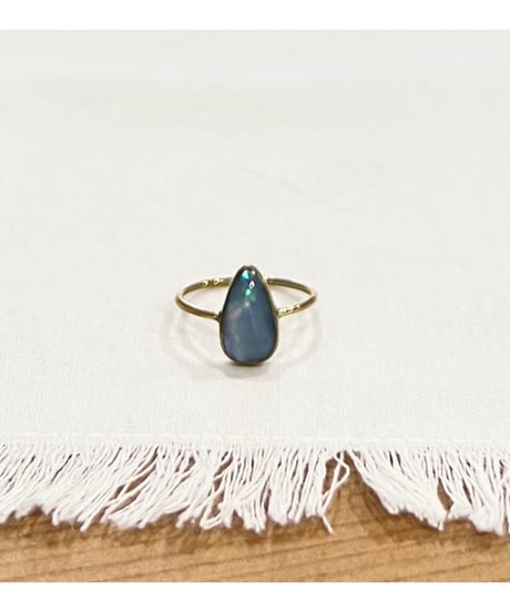 【残り僅か】nina des criquets/Blue Opal Drop ring/4sr-07