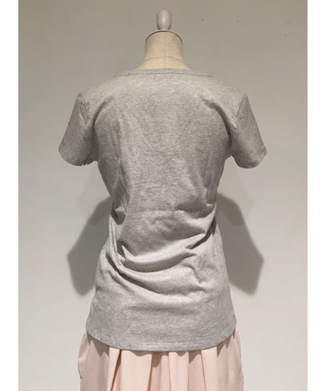 【残り僅か】Majestic filatures/デラックスコットン/ＶネックＴシャツ/ライトグレー