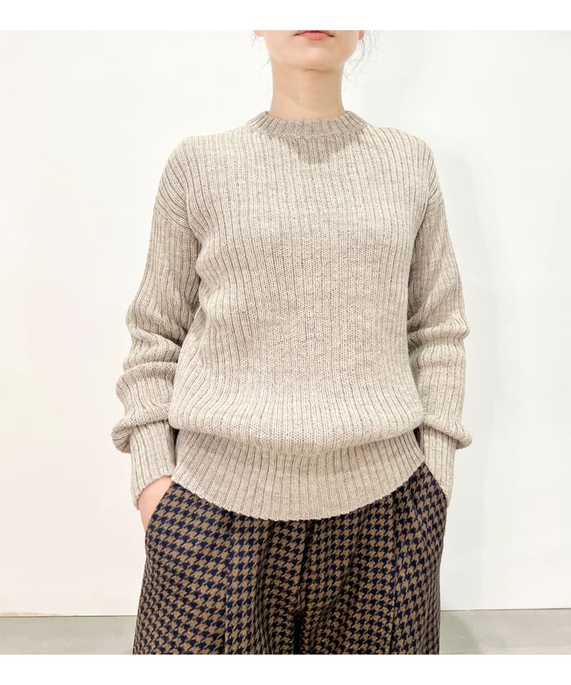 残り僅か】Knit brary/the Ribbed Knit 100% Peruvian