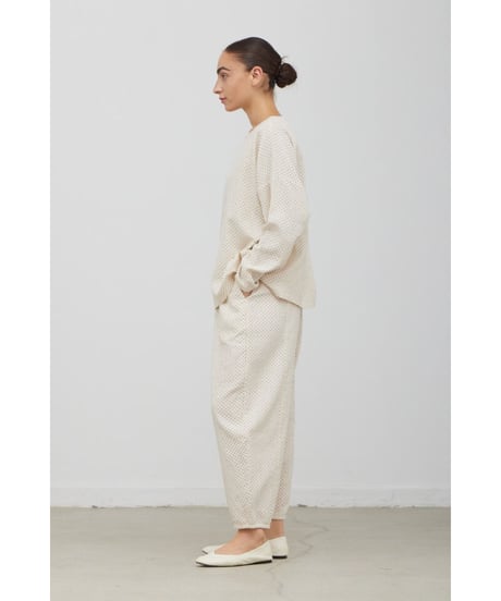 Dot Relaxed Pants/Cotton 100%/Ivory