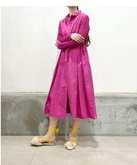 Lady'sコットンワンピース（マゼンタ)/HannohWessel 40