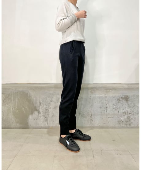 ［残り僅か］The White Briefs/Lady's コットン&ウールパンツ/ブラック