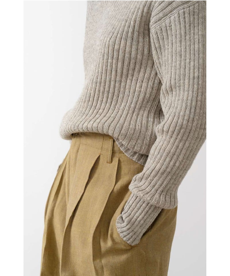 残り僅か】Knit brary/the Ribbed Knit 100% Peruvian