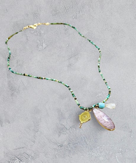 【残り僅か】nina des criquets/Amethyst & Moonstone Necklace 52527/アメジスト