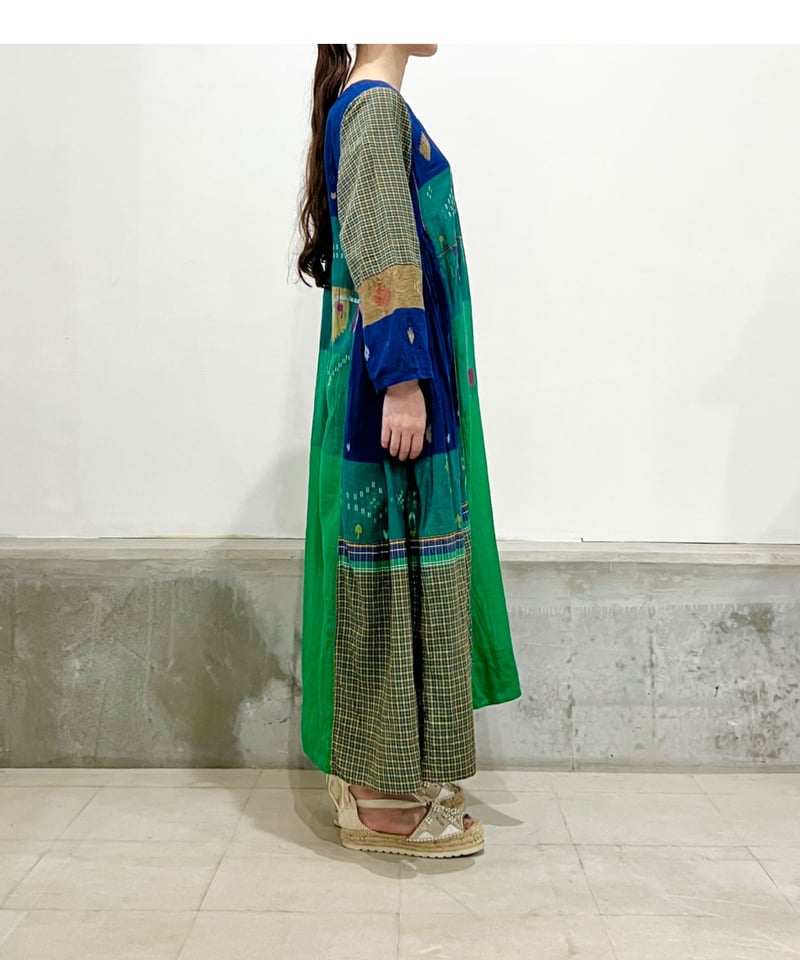 injiri/コットンドレス/マルチブルー | ETTA