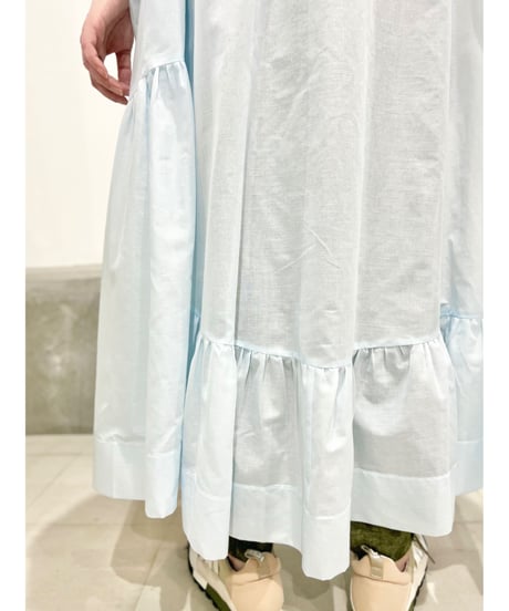 D-due/バイカラーワンピース/ブルー&ホワイト