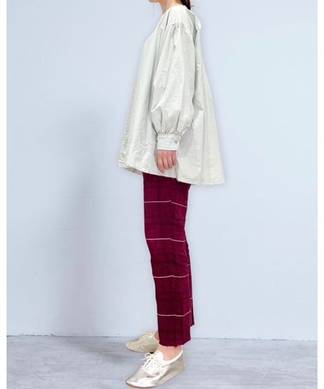 【残り僅か】Aequamente/コットントップス/オイスターグレー