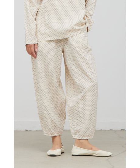Dot Relaxed Pants/Cotton 100%/Ivory