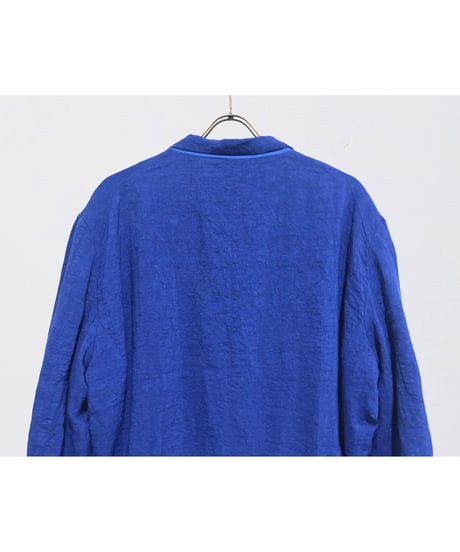 Men'sリネンジャケット/HannohWessel/ブルーネイビーストライプ