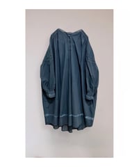 【残り僅か】ETTA Original/ハンドペイント/カディコットン100%ロングシャツ/チャコールグレー