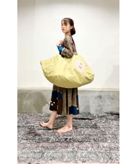 ハンド刺繍バッグ/ビッグサイズ/Pea green