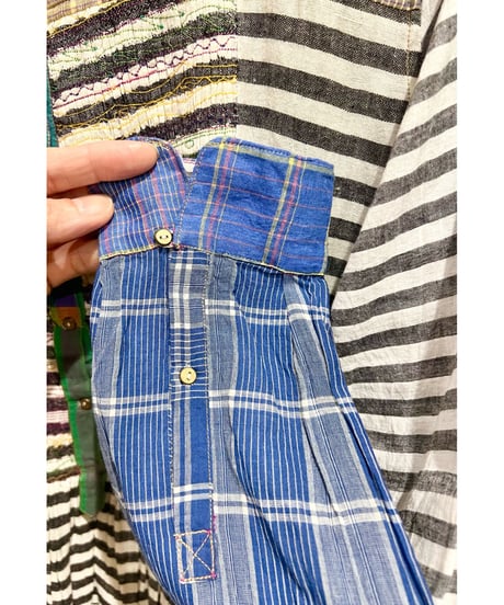 【残り僅か】injiriコットン100％/ドレス195/Black & Multi Check