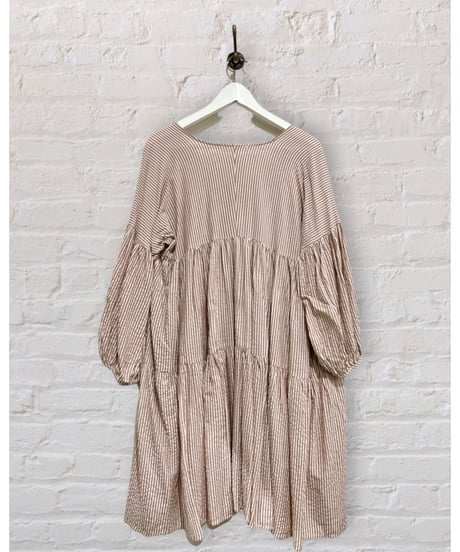 Cotton Shirt/Dress/Brown stripes