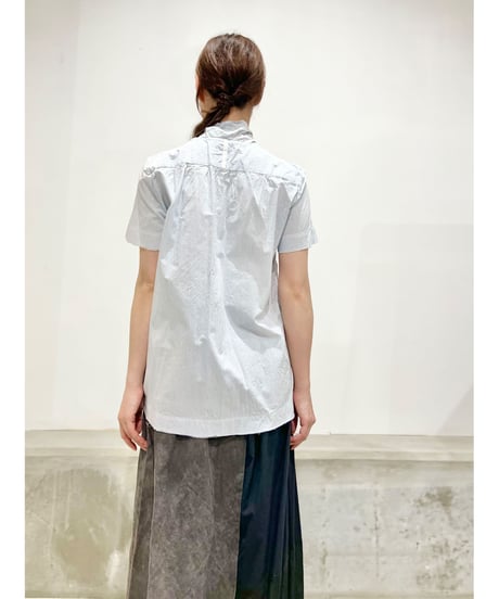 Lady'sコットンシャツ(ブルーストライプ)/HannohWessel/38