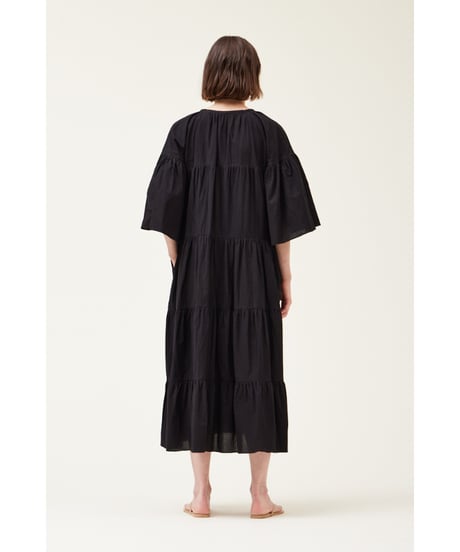 Cotton 100%/ティアードDress/Black