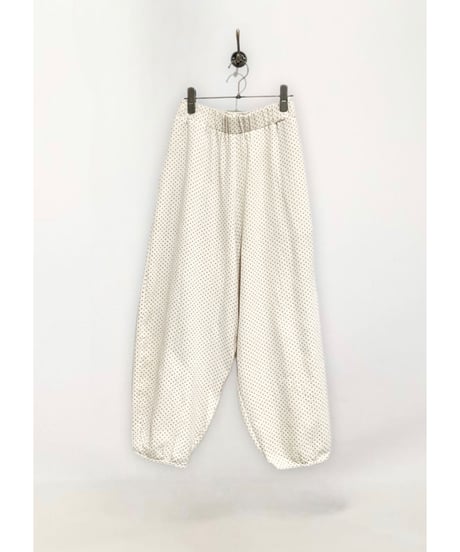 Dot Relaxed Pants/Cotton 100%/Ivory