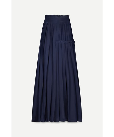 【残り僅か】 TEIJA/スカート/ｽﾑｰｽｸﾚｰﾌﾟSILK100％・ﾈｲﾋﾞｰ