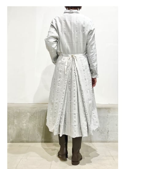 HannohWessel /Lady'sブルーグレーチェックコート