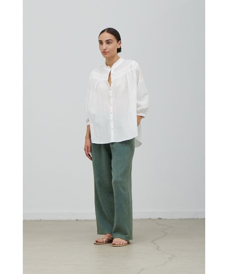 Double Gauze/Washed Pant/Mineral green