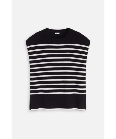 CLOSED/ニットベスト/Black stripes