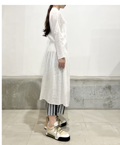 Hannoh wessel/コットンメタルパンツ/グレー＆ネイビー